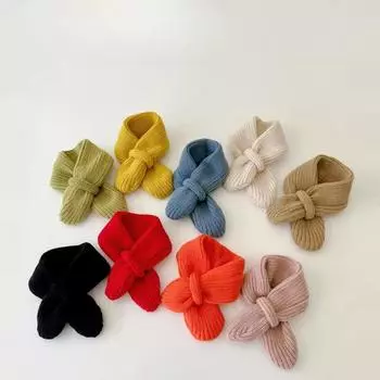 Новый брендовый шарф для детей, детские теплые шарфы, зимний шарф для девочек, детские шерстяные воротники, детские шарфы one size бежевый