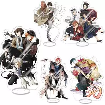 Новый Бунго Бродячие Собаки Аниме Фигурка Акриловая Подставка Модель Игрушки Дазай Осаму Накахара Чуя Рюносукэ Новогодний Декор Стола Собрать Подарок 1