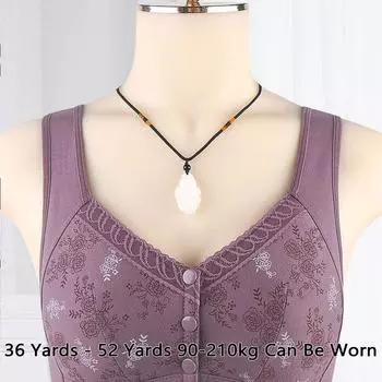 Новый бюстгальтер большого размера с пряжкой спереди для женщин среднего и пожилого возраста без стального кольца, жилет с широкими плечами, стильное нижнее белье 36/80 фиолетовый