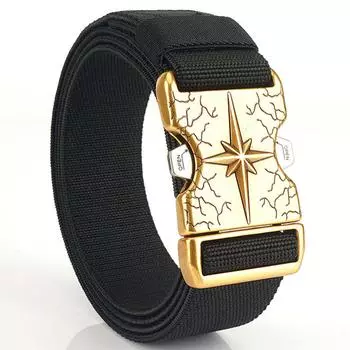 Новый быстросъемный металлический ремень, дышащие эластичные ремни для мужчин, эластичный пояс 125cm