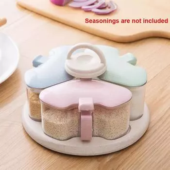 Новый бытовой органайзер для перца, кастрюля для хранения соли и специй, инструмент для приготовления пищи, настольный органайзер из пшеничной соломы, прочная приправа