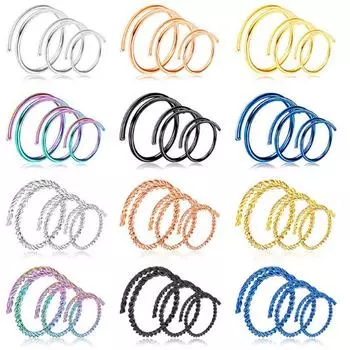 Новый C-тип носовая гниль носовой гвоздь носовой прокол ювелирные изделия из нержавеющей стали носовое кольцо