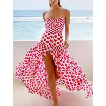 Новый цельный купальник женский сексуальный центр шифоновая юбка купальник комплект S