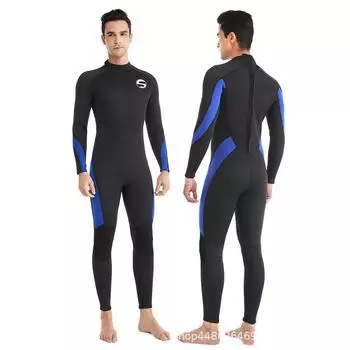Новый цельный водолазный костюм мужской 3 мм плавательная теплая куртка толстый купальник защита от солнца для серфинга подводное плавание S бездна