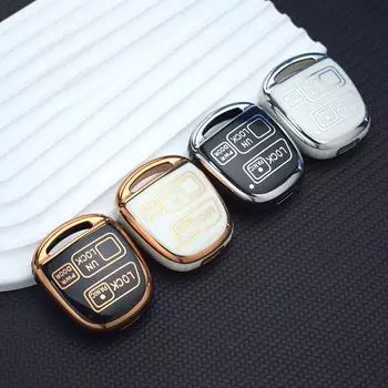 Новый чехол-брелок из ТПУ для Toyota Avensis Yaris Camry 30 RAV4 Land Cruiser 120 Prado Corolla Land Cruiser для Lexus RX 330 Is200 Gold Edge Key Case белый