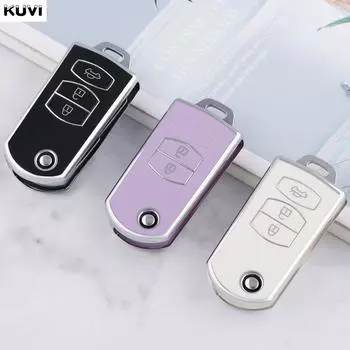 Новый чехол для автомобильного ключа из ТПУ для Mazda 3 5 6 серии M6 RX8 MX5 2 3 кнопки протектор для откидного ключа сумка аксессуары