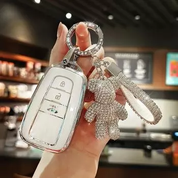 Новый чехол для автомобильного ключа из ТПУ с брелоком для ключей для Toyota CHR C-HR RAV4 Prius Camry Corolla Altis Land Cruiser Prado