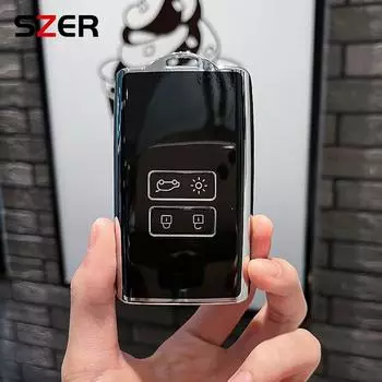 Новый чехол для автомобильного ключа из ТПУ с смарт-картой, чехол-брелок для Renault Koleos Kadjar Clio Megane Talisman Espace Zoe Scenic Dacia Sandero