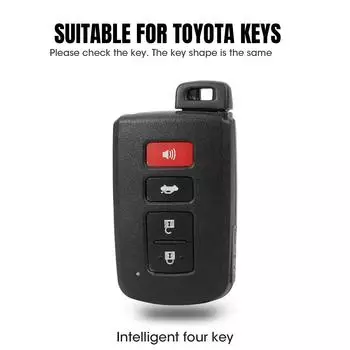 Новый чехол для дистанционного ключа автомобиля из ТПУ для Toyota Corolla Camry RAV4 Highlander Auris CHR Avalon Land Cruiser Protected Fob Bag чёрный