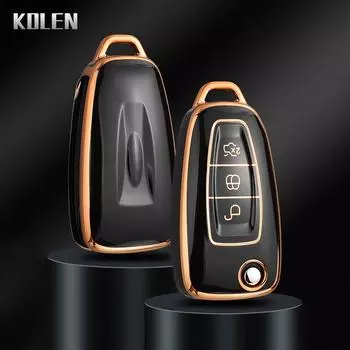 Новый чехол для дистанционного ключа из ТПУ для Ranger C-Max S-Max Focus Galaxy Mondeo Transit Tourneo, индивидуальный протектор без ключа чёрный