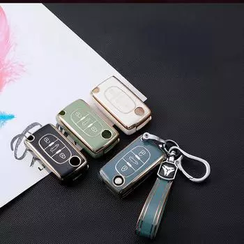 Новый чехол для дистанционного ключа из ТПУ для Peugeot 107 207 307 307S 308 407 607 для Citroen C2 C3 C4 C5 C6 C8, аксессуары 2 BUTTON GREEN