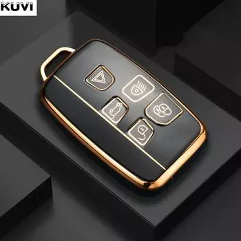 Новый чехол для дистанционного ключа из ТПУ для Land Rover Range Rover Sport Evoque Freelander для Jaguar XF XJ XE XJL XF чёрный