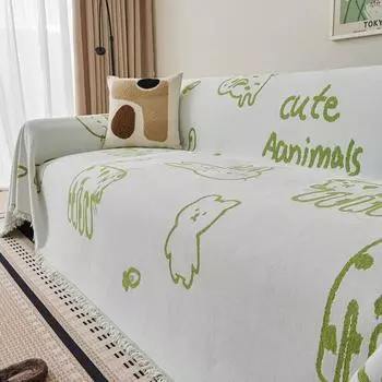 Новый чехол для дивана 2025 года, универсальное полотенце на все сезоны, нескользящее и устойчивое к царапинам от кошек одеяло для дивана, чехол для дивана с полной защитой, подушка сиденья 90*90cm