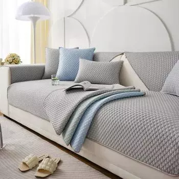 Новый чехол для дивана Ice Silk, летний универсальный нескользящий коврик для дивана, прохладная подушка для дивана, однотонные чехлы для дивана для гостиной и дома 70x70