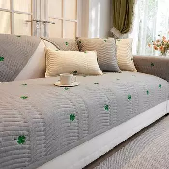 Новый чехол для дивана из полиэстера и хлопка Clover для гостиной, универсальный коврик для дивана, нескользящий кремовый чехол для дивана, подушка, чехлы для дома 70x70cm 1pcs