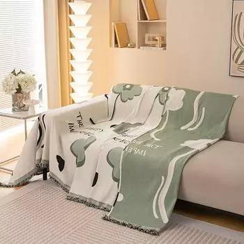 Новый чехол для дивана из шенилла с принтом, универсальное полотенце для дивана на все времена года, противоскользящая подушка, полотенце для дивана с защитой от царапин от кошек 180*130cm