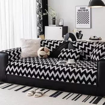 Новый Чехол для дивана из шенилловой ткани Geometry, нескользящая жаккардовая подушка для дивана Geometry, коврик для дивана Four Seasons, чехлы для диванов для гостиной и дома 70x70cm 1pcs