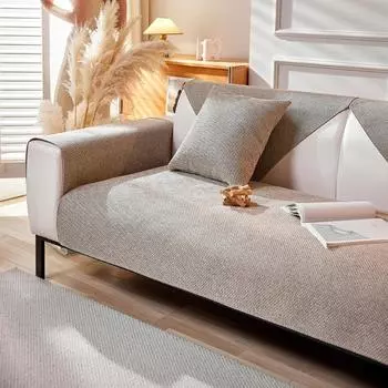 Новый чехол для дивана из синели, однотонный чехол для четырех сезонов, секционные чехлы для диванов, моющийся противоскользящий чехол, грубая ткань, подушка для дивана 70x70