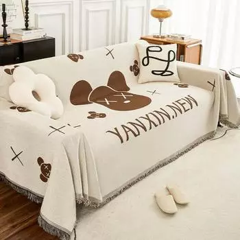 Новый чехол для дивана из синели с рисунком, универсальный универсальный набор Four Seasons, чехол для дивана с защитой от царапин, тканевый шарф 180*130cm