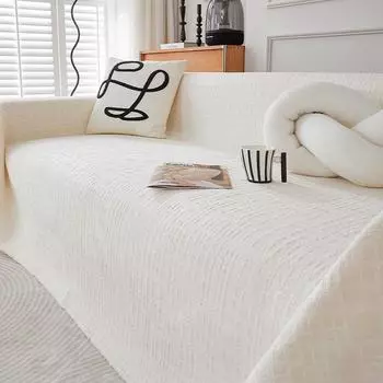 Новый чехол для дивана из синели, универсальный нескользящий чехол для подушки, одеяло, современный простой универсальный чехол, ткань 180*130cm