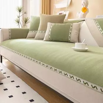 Новый чехол для диванной подушки из синели, полотенце, универсальный кожаный чехол для дивана Four Seasons, нескользящая подушка для дивана 70*70cm