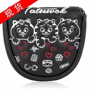 «Новый чехол для головки клюшки для гольфа из полиуретана с рисунком мультяшного кота»