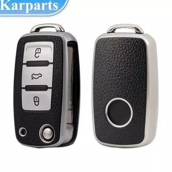 Новый чехол для ключей из мягкой кожи из ТПУ, чехол-брелок для VW Volkswagen Polo Tiguan Passat B5 B6 B7 Golf 4 5 6 MK6 Jetta Lavida для Skoda Octavia красный