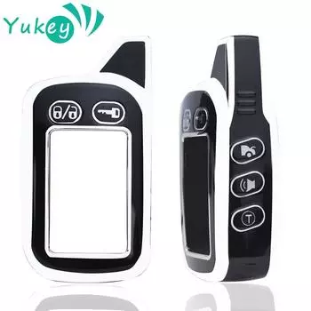 Новый чехол для ключей из ТПУ S96 V2 для A93 A63, русская версия, двусторонняя автомобильная сигнализация, ЖК-дисплей, брелок с пультом дистанционного управления, чехол-брелок чёрный