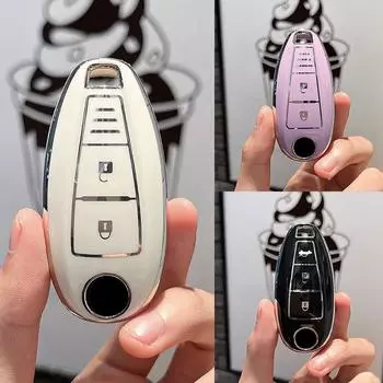 Новый чехол для ключей из ТПУ с 3 кнопками для Suzuki Vitara Swift Ignis Kizashi SX4 Baleno Ertiga 2016 2017 2018 2019, ключ-ракушка Style A Key Case белый