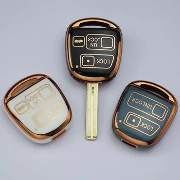 Новый чехол для ключей из ТПУ с 2/3 кнопками для Toyota Land Crusier FJ Cruiser для Lexus ES GS LS IS RX SC LX RX400h ES330 RX330 GS300 GS430, аксессуары 2 Button Key Case белый