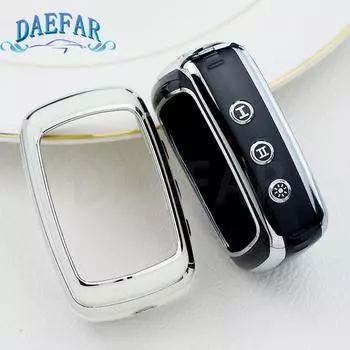 Новый чехол для ключей из ТПУ, защитный чехол-брелок для A6 A9 A8, двусторонняя автомобильная сигнализация, ЖК-дисплей, держатель пульта дистанционного управления, крышка Key Case белый