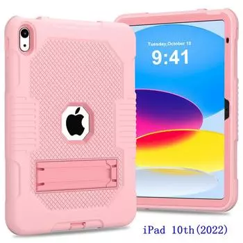 Новый чехол для планшета iPad 10-го поколения 10,9 дюйма с камуфляжным принтом и защитой от падений 2022 г. — защитный чехол для использования на открытом воздухе iPad 10th (2022) 10.9 красный/чёрный