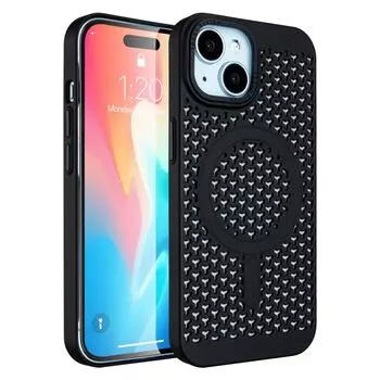 Новый чехол для рассеивания тепла подходит для мобильного телефона Apple 16, защитный чехол с магнитной присоской 15Pro Anti-Drop Ice Mist для рассеивания тепла. iphone16 белый