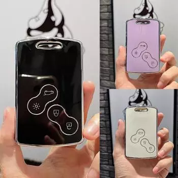 Новый чехол для смарт-ключа из ТПУ для автомобиля, брелок для Renault Duster Captur Clio Logan Megane 1 2 3 Koleos Scenic Nema Fluence Zoe Keyless Key Case белый