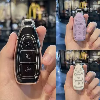 Новый чехол для смарт-ключа с дистанционным управлением из ТПУ для Ford Focus 3 4 ST Mondeo MK3 MK4 Fiesta Fusion Kuga 2013 2014 2015 2017 Защитный чехол Key Case белый