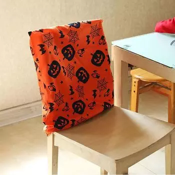 Новый чехол для стула на Хэллоуин, аксессуары для украшения на Хэллоуин, чехол для спинки стула в виде тыквы и летучей мыши на Хэллоуин