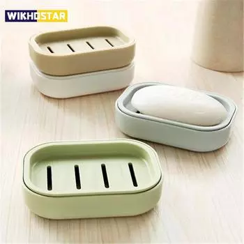 Новый чехол для тарелок для ванной комнаты, держатель для душа, путешествий, походов, контейнер, мыльница, пластиковая мыльница, диспенсер, подставка для мыла зелёный