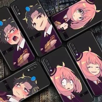 Новый чехол для телефона с изображением аниме Spy X Family Anya для Samsung Galaxy A50 A20e A20s A02s A03 A70 A52 A51 A30 A10 M52 M31, черный чехол Fundas Samsung S7