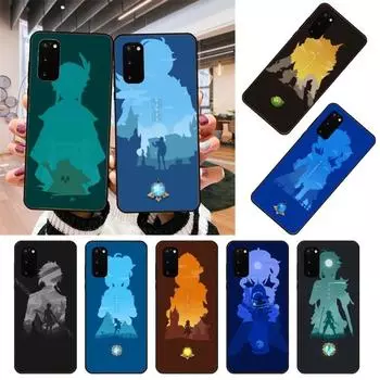Новый чехол Genshin Impact для Samsung Note 9 10 20 Plus Pro Ultra J6 J5 J7 J8 мягкий черный чехол для телефона Galaxy Note20