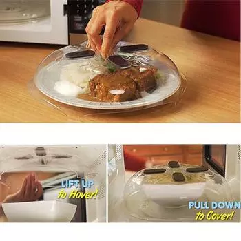 Новый чехол HOVER COVER, защитная крышка от брызг, 1 шт., защита от брызг, пищевая безопасность с паровыми отверстиями, чехол для микроволновой печи Hover, высокое качество