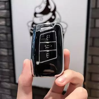 Новый чехол из ТПУ Smart с 3 кнопками для ключей от машины, чехол для VW Volkseagen Passat B8 Magotan для Skoda Superb A7 Kodiaq Seat Shell Fob
