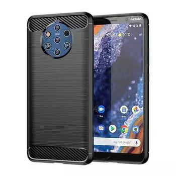 Новый чехол из углеродного волокна для Nokia 9 Pureview, противоударный чехол для телефона, силиконовый чехол для Nokia 9pureview, чехол Fundas Nokia 9 Pureview чёрный