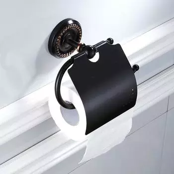 новый черный держатель для туалетной бумаги, фурнитура для рулона туалетной бумаги, подвесной, латунный, настенный, подставка для рулона, насечка, темная, античная медь чёрный