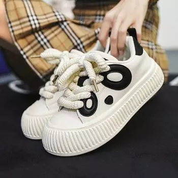 Новый черный и белый Panda досуг Спорт Универсальный Увеличение высоты Легкий 35