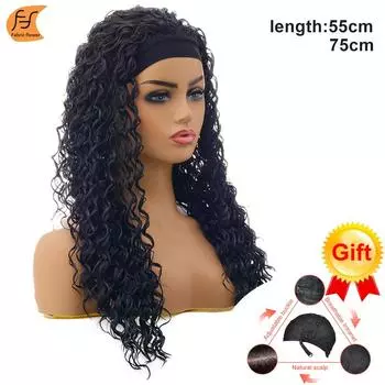 Новый черный маленький вьющийся парик из европейского и американского парика, повязка на волосы, тюрбан, парик, головные уборы из химического волокна