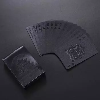 Новый черный покер, бесцветные игральные карты, водонепроницаемые, ПЭТ/ПВХ, пластиковый покер, туристический сувенир, настольная игра