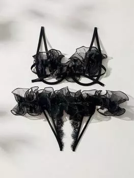 Новый черный соблазнительный сексуальный секс-костюм S