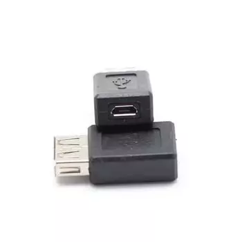 Новый черный USB 2.0 тип A женский на Micro USB B женский адаптер штекер конвертер USB 2.0 на Micro USB разъем чёрный