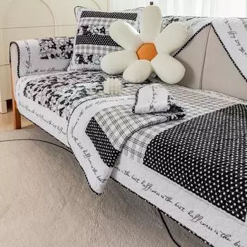 Новый четырехсезонный универсальный современный легкий роскошный ветровой домашний хлопок с принтом подушка задняя крышка нескользящий чехол чехол для дивана 70x70