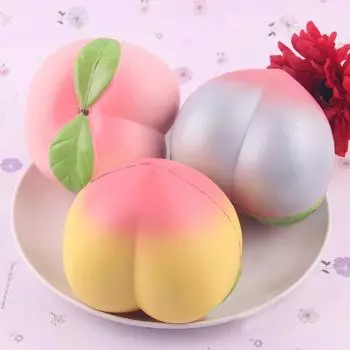Новый Colossal 10CM Squishy Pink/White Pear Slow Rising Cream Scented